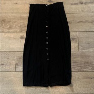 Black Button-Down Skirt. Size Small.